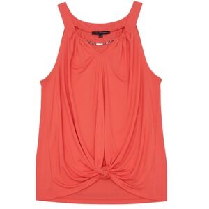 Adrienne Vittadini Tank Top Womens M Coral Relaxed Casual Chic Summer